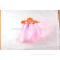 2016 hot sales exquisite mini pink party tutu yarn ruffle dresses for girls